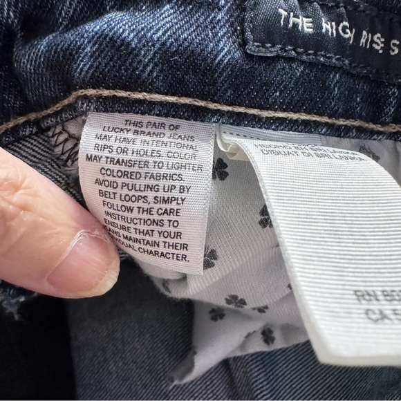 Lucky Brand Jean Shorts 2/26 The High Rise Shortie Fray Hem Beachy - Picture 7 of 7